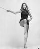 Drum Majorette Smiling with Baton Fine Art Print