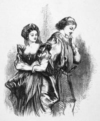 Beatrice and Benedick Engraving from Much Ado About Nothing - 19th Century Fine Art Print