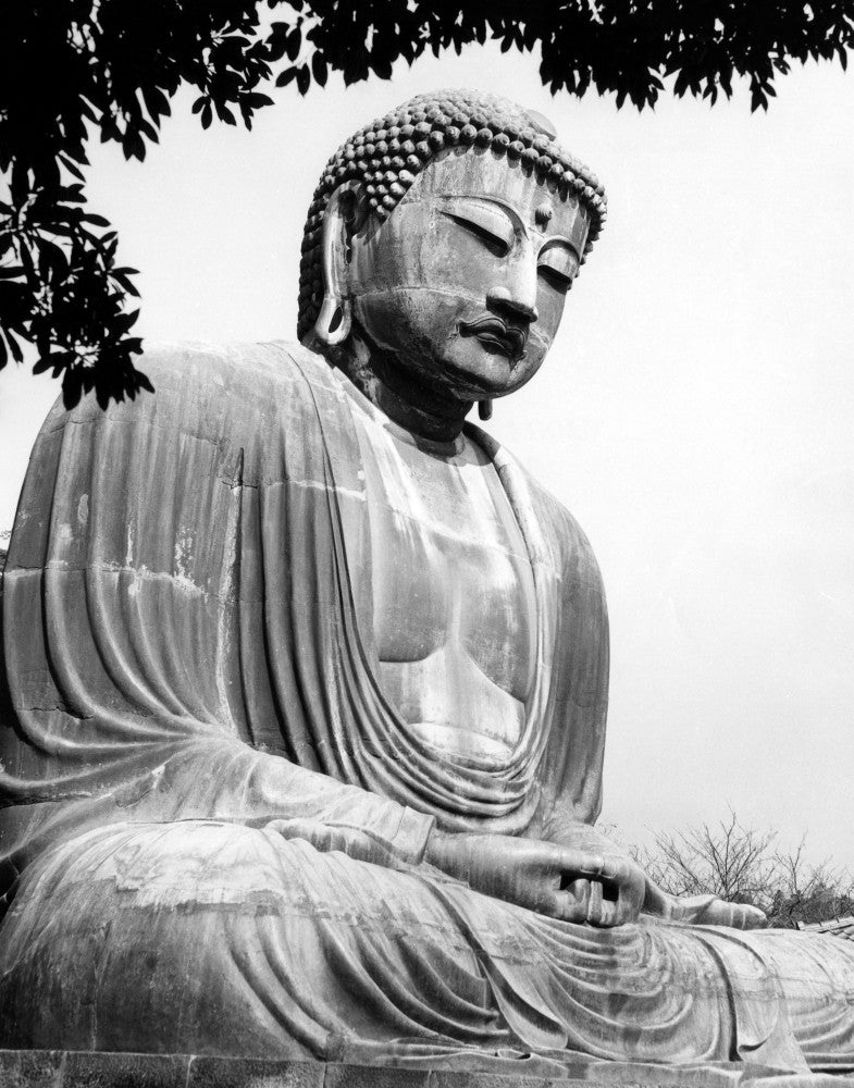 A Buddha in Kamakura Seaside Resort Poster Print - 1950s