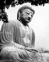 A Buddha in Kamakura Seaside Resort Poster Print - 1950s