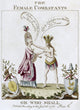 The Female Combatants - Revolutionary War Cartoon Art Print