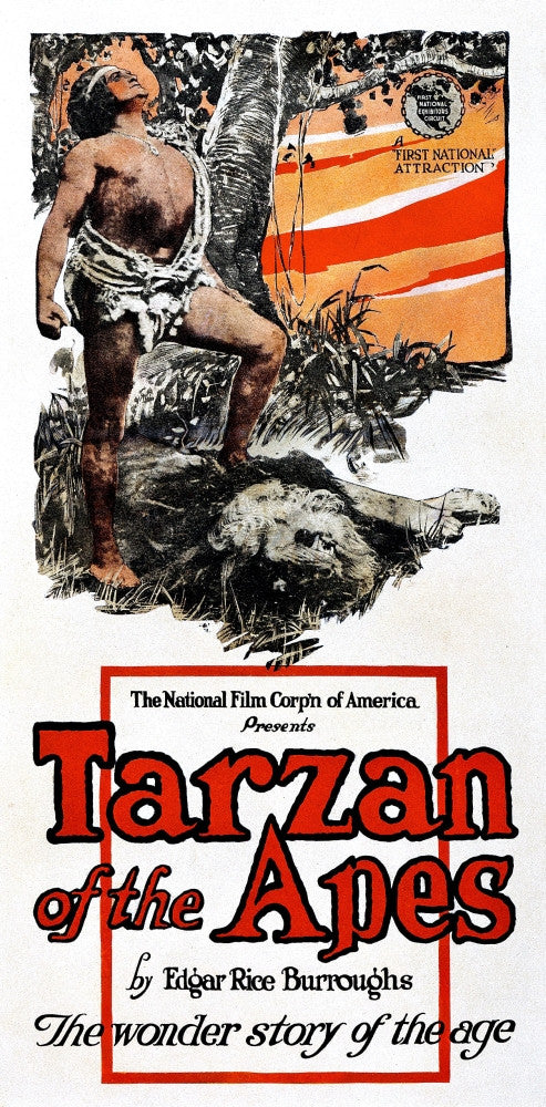 Tarzan Of The Apes Movie Poster Fine Art Print - 1918 Elmo Lincoln