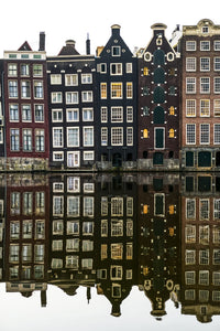 Mirror Image of Amsterdam Canal Fine Art Print by Michael Interisano