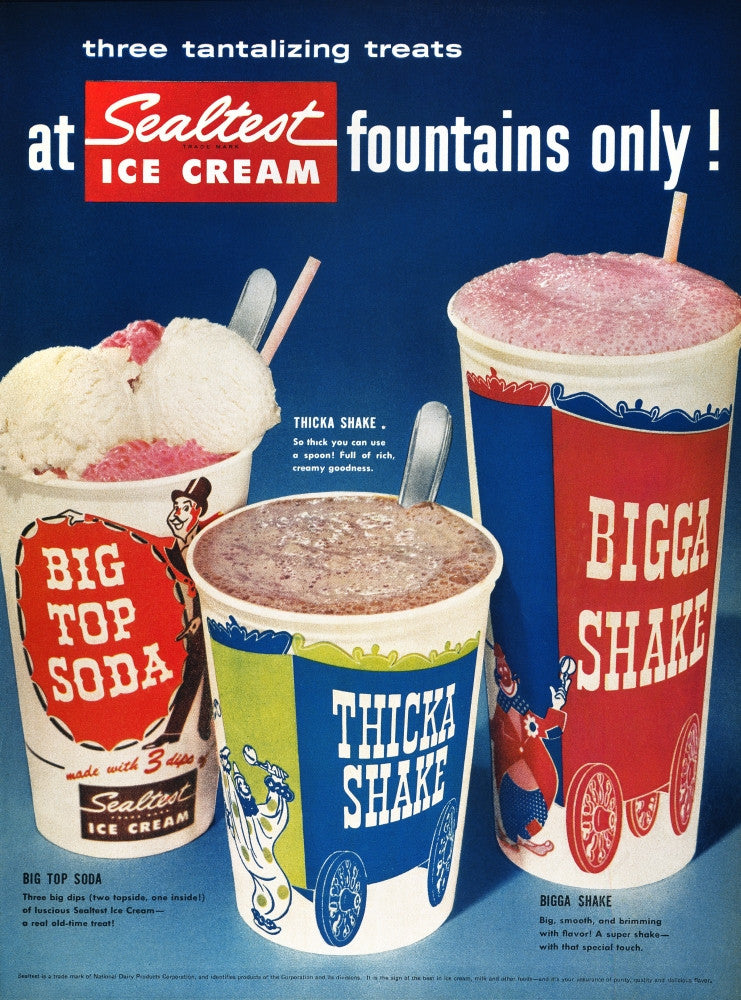 Vintage 1955 Sealtest Ice Cream Advertisement Poster Print by Granger Collection