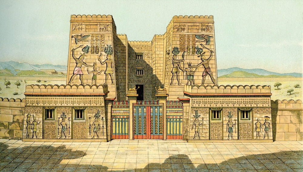 Imaginary Reconstruction of an Egyptian Palace Fine Art Print by Ken Welsh