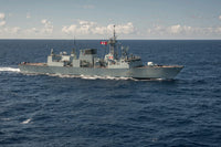 HMCS Regina Canadian Frigate Fine Art Print by Stocktrek Images