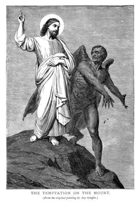 The Temptation of Christ Engraving by Ary Scheffer - Fine Art Print
