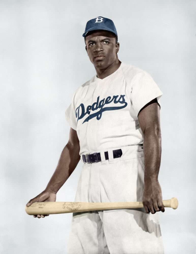 Jackie Robinson 1950 Digitally Colored Photograph Print by Granger Collection
