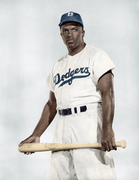 Jackie Robinson 1950 Digitally Colored Photograph Print by Granger Collection