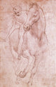Horse & Rider Fine Art Print by Leonardo da Vinci - Private Collection