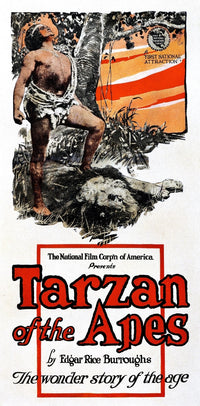Tarzan Of The Apes Movie Poster Fine Art Print - 1918 Elmo Lincoln