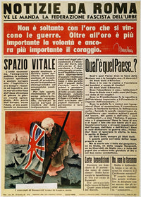 WWII Italian Newspaper Front Page Fine Art Print - 1942
