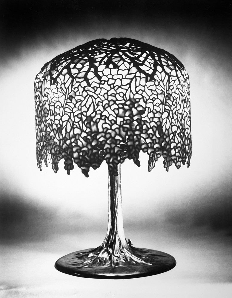 Tiffany Wisteria Leaded Glass Table Lamp Fine Art Print by Louis Comfort Tiffany