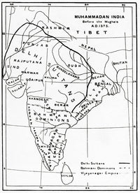 Historical Map of Muhammadan India Circa 1375 by Ken Welsh