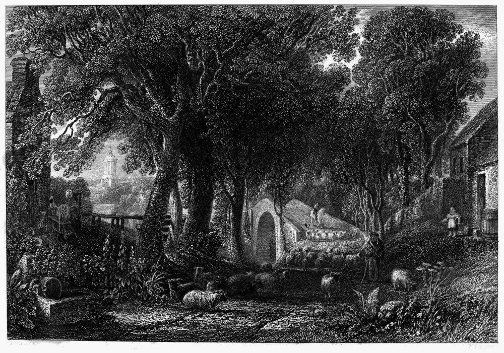 Scotland: Brig O' Doon Fine Art Print - Steel Engraving c1840