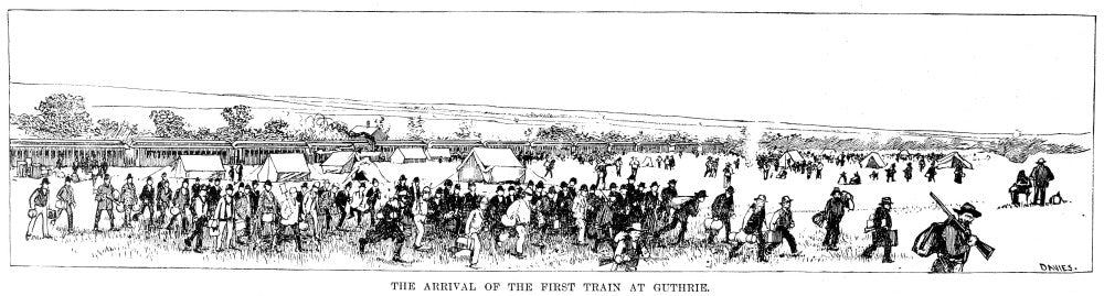 Oklahoma Land Rush, 1889 Fine Art Print by Granger Collection
