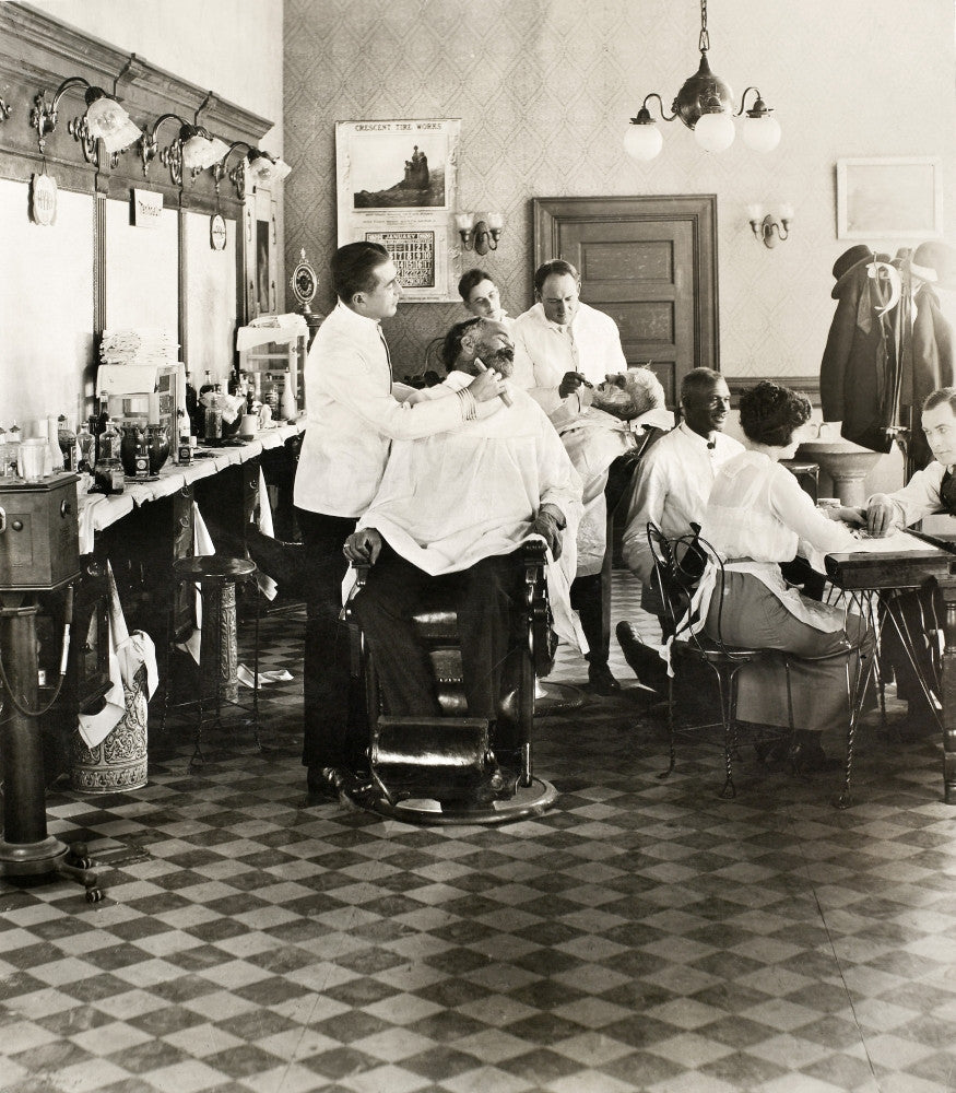 Barber Shop 1920 American Fine Art Print by Granger Collection