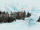 Tourists on Glacier Fine Art Print by Fylkesarkivet i Sogn og Fjordane