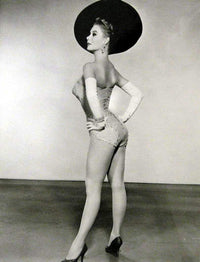 Mitzi Gaynor One Piece with High Gloves and Black Hat Photo Print