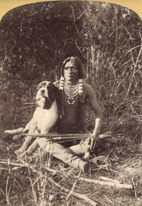 Ute Man with Dog Fine Art Print by John K. Hillers (C1874)