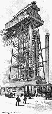 Elevator Tower Fine Art Print - Weehawken, New Jersey, 1891