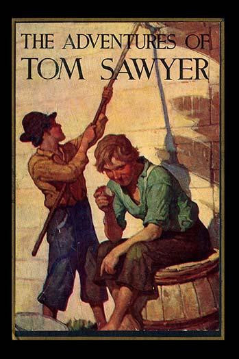 Mark Twain Adventures Book Cover Fine Art Print