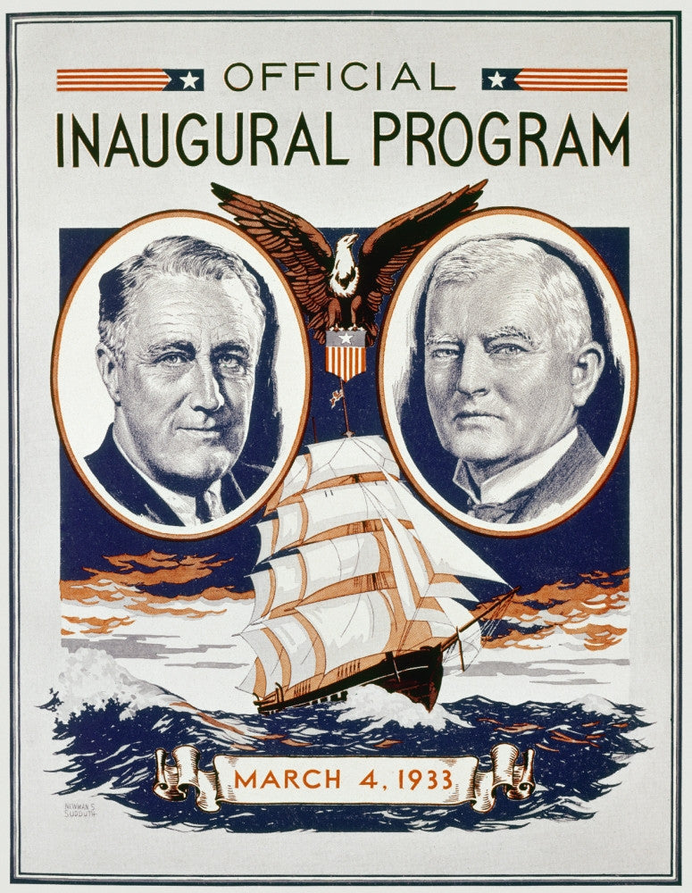 FDR Inauguration 1933 Official Program Fine Art Print by Granger Collection