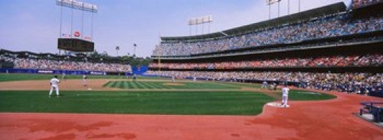 Dodgers vs. Yankees at Dodger Stadium Poster Print by Panoramic Images
