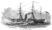 Merchant Steamship 'Washington' Wood Engraving Fine Art Print