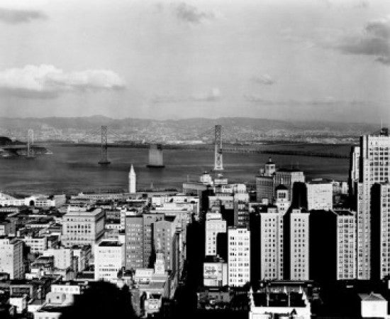 Golden Gate Bridge and San Francisco Skyline Poster Print