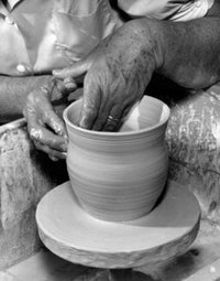 Potter Working on a Pottery Wheel Fine Art Print