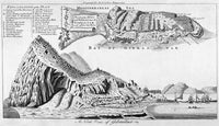 Map of Gibraltar - Early 19th Century Engraving Poster Print by Granger Collection