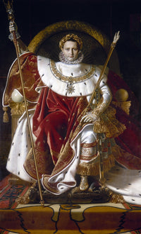 Napoleon Bonaparte in Coronation Robes Fine Art Print by Jean Auguste Dominique Ingres