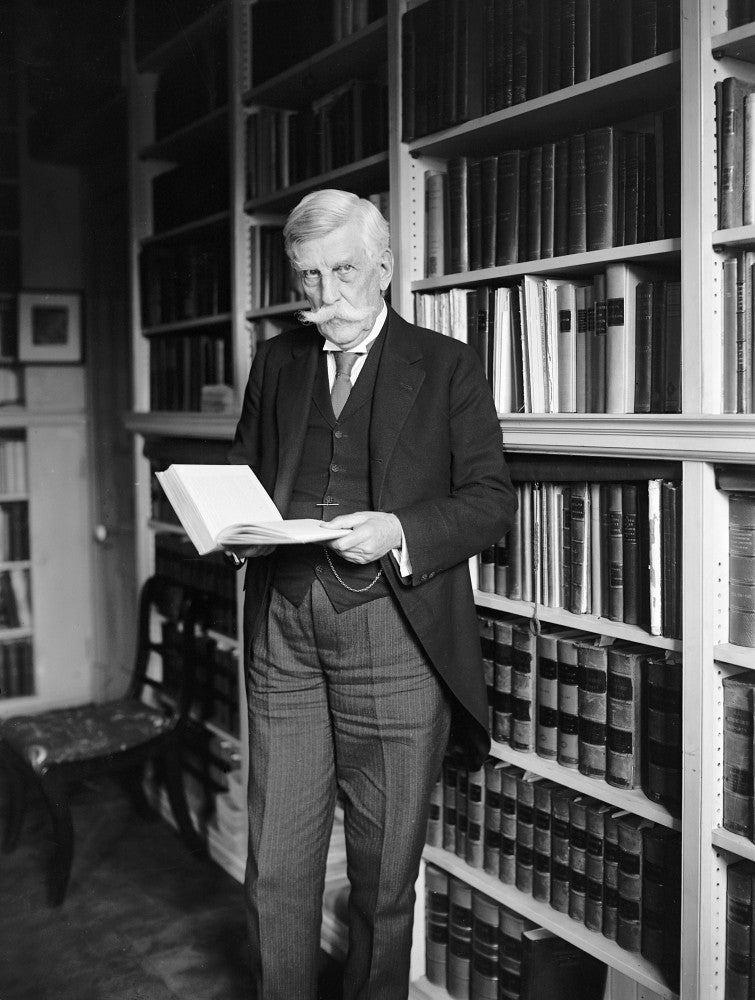 Oliver Wendell Holmes, Jr. Fine Art Print - Reading in Library c.1924