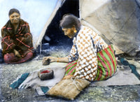Cheyenne Woman Preparing Pemmican - Fine Art Print (1890s)