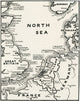 World War One North Sea Naval Bases Map Fine Art Print by Hilary Jane Morgan