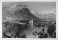 Ballynahinch Lake View Fine Art Print - Connemara, Ireland c. 1840