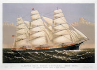 Clipper Ship 'Three Brothers' Fine Art Lithograph by Currier & Ives