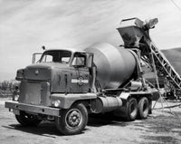 Cement Being Poured into a Cement Truck Poster Print