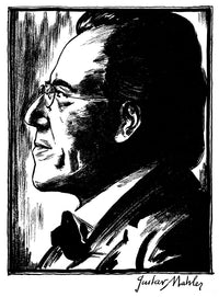 Gustav Mahler Drawing Fine Art Print by Samuel Nisenson