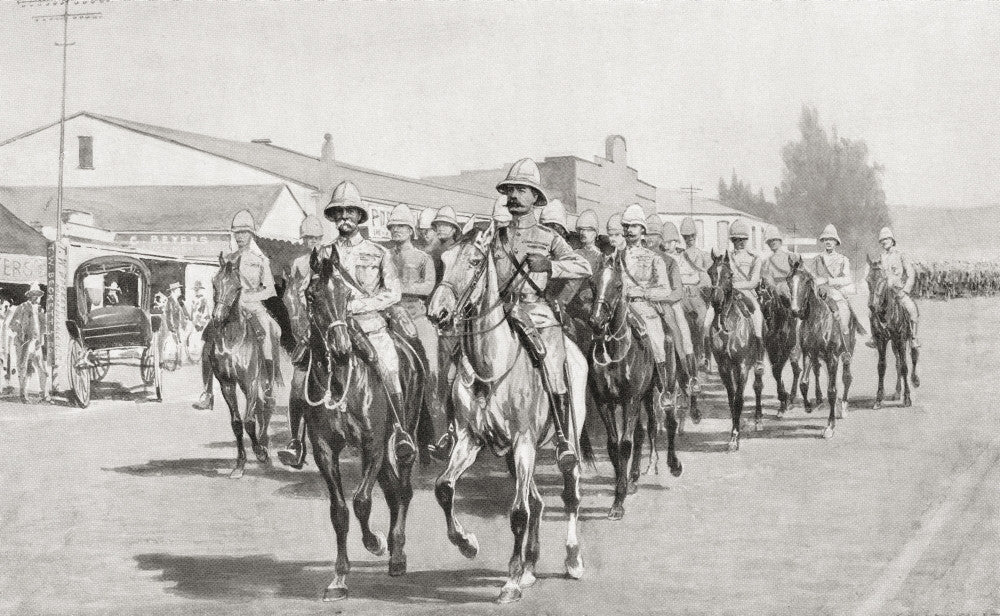 Historic Fine Art Print of Lord Roberts and Lord Kitchener Riding into Pretoria