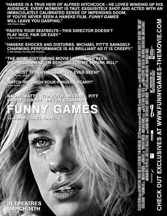Funny Games U.S. Movie Poster - 11 x 17 Print