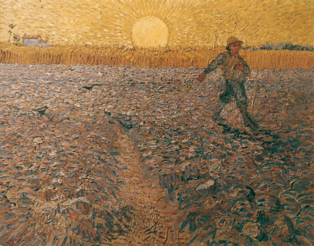 Van Gogh Sower Fine Art Print on Canvas by Vincent Van Gogh