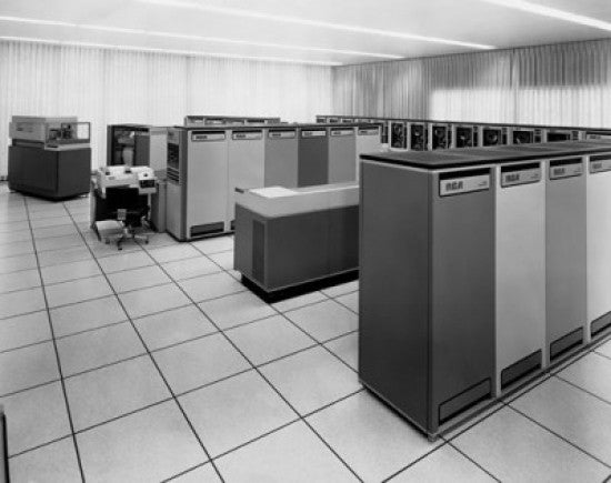 Mainframes in a Computer Lab Fine Art Print