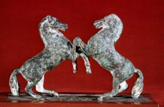 Rearing Horses Fine Art Print - 3rd Century Roman Artwork