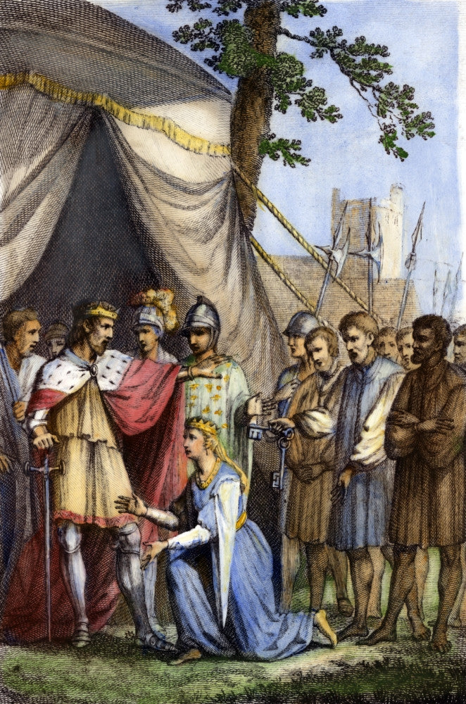 Edward III Accepting the Surrender of Calais Fine Art Print - 1776