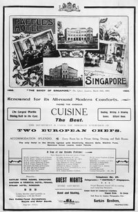 Singapore Raffles Hotel Vintage Advertisement Poster Print by Granger Collection