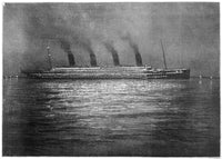 Titanic At Cherbourg Fine Art Print by Mary Evans Picture Library