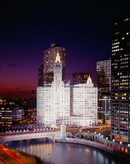 Wrigley Building Poster Print - Michigan Avenue, Chicago by Panoramic Images