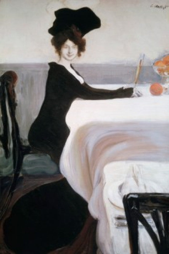 Breakfast Fine Art Print by Leon Bakst - Pushkin Museum